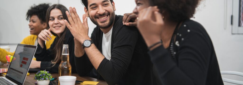 people having a conversation