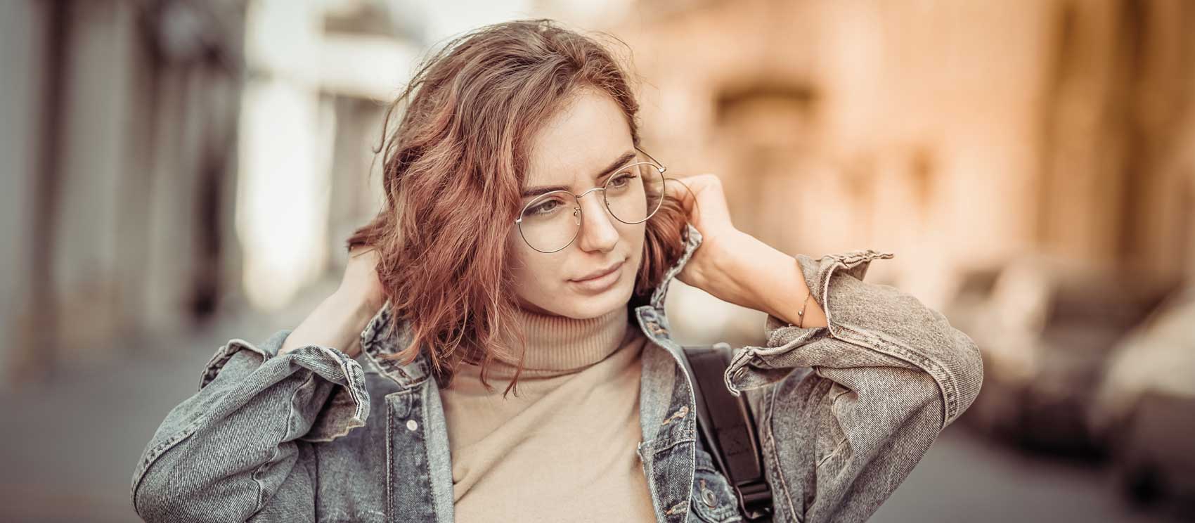 Woman outside with a quizzical look may be feeling depressed.